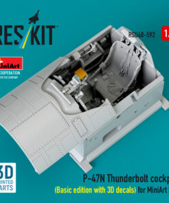 Reskit P-47N Thunderbolt cockpit (Basic edition with 3D decals) for MiniArt kit (3D Printed) (1/48) RSU48-0592