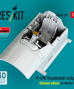 Reskit P-47N Thunderbolt cockpit (Detailed edition) for MiniArt kit (3D Printed) (1/48) RSU48-0593