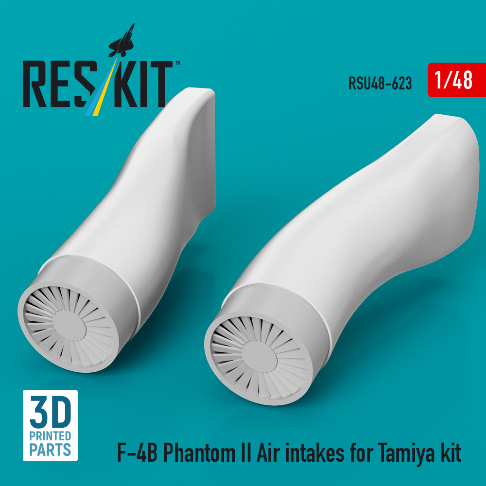 Reskit F-4B Phantom II Air intakes for Tamiya kit (3D Printed) (1/48) RSU48-0623