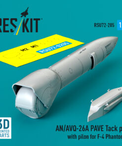 ResKit AN/AVQ-26A PAVE Tack pod with pilon for F-4 Phantom II (3D Printed) (1/72) RSU72-0205