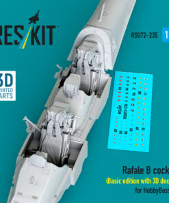 ResKit Rafale B cockpit (Basic edition with 3D decals) for HobbyBoss kit (3D Printed) (1/72) RSU72-0235