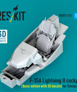 ResKit F-35A Lightning II cockpit (Basic edition with 3D decals) for Tamiya kit (3D Printed) (1/72) RSU72-0241
