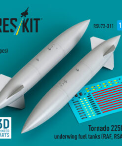 ResKit Tornado 2250L underwing fuel tanks (RAF, RSAF) (2 pcs) (3D Printed) (1/72) RSU72-0311