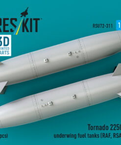 Alternative view of ResKit Tornado 2250L underwing fuel tanks (RAF, RSAF) (2 pcs) (3D Printed) (1/72) RSU72-0311