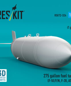 Alternative view of ResKit 275 gallon fuel tank (F-5E/F/N, F-20, AT-3) (1 pcs) (3D Printed) (1/72) RSU72-0324