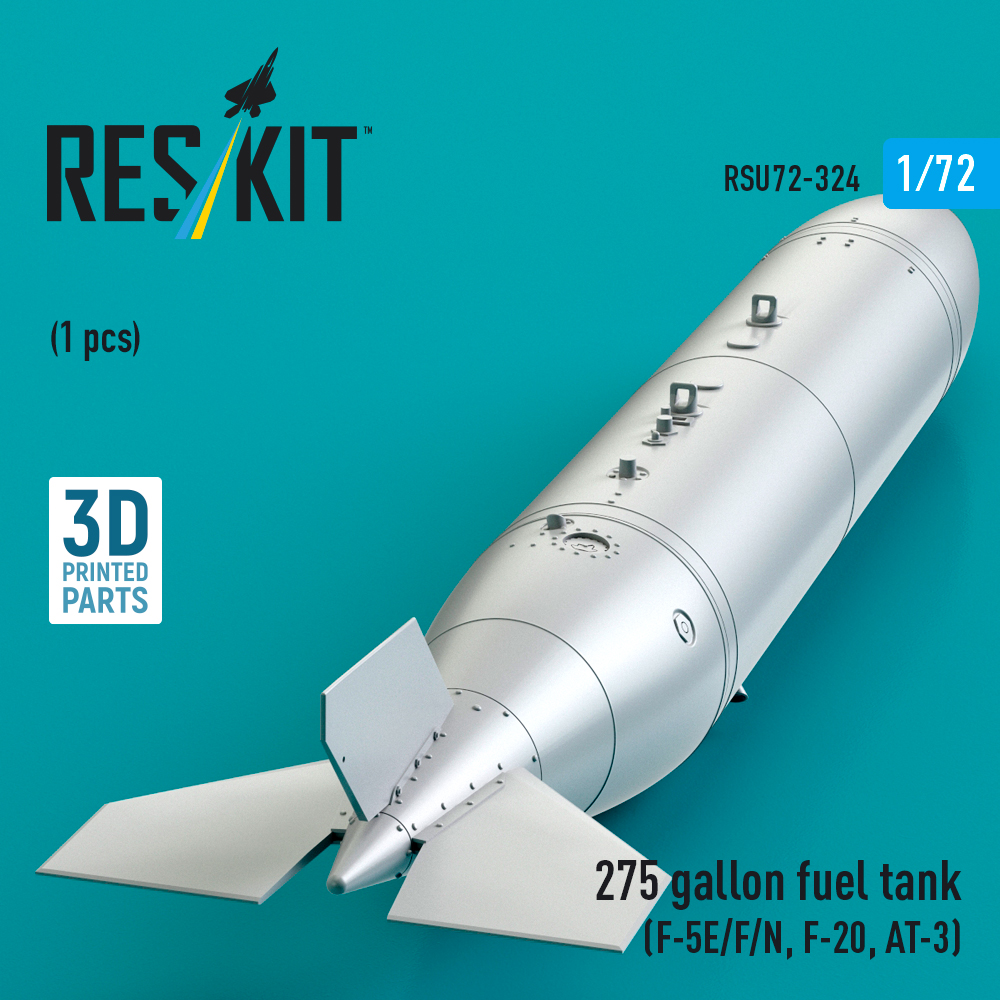 ResKit 275 gallon fuel tank (F-5E/F/N, F-20, AT-3) (1 pcs) (3D Printed) (1/72) RSU72-0324 - Image 3