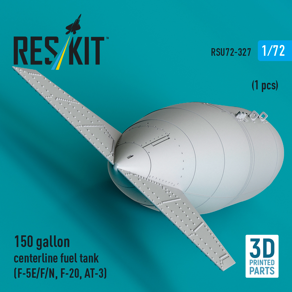 ResKit 150 gallon centerline fuel tank (F-5E/F/N, F-20, AT-3) (1 pcs) (3D Printed) (1/72) RSU72-0327 - Image 2