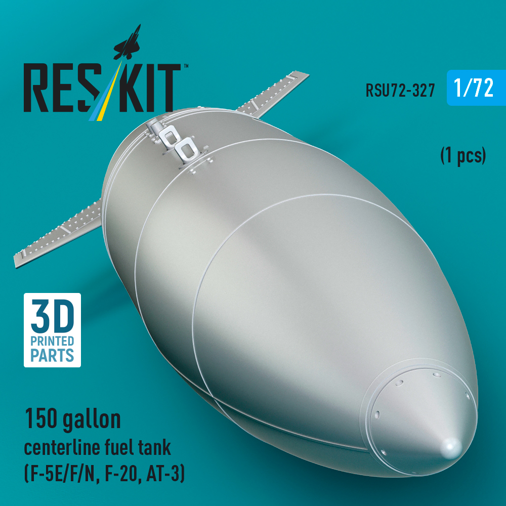 ResKit 150 gallon centerline fuel tank (F-5E/F/N, F-20, AT-3) (1 pcs) (3D Printed) (1/72) RSU72-0327 - Image 3