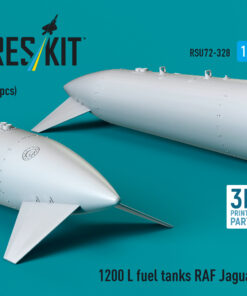 Alternative view of ResKit 1200 L fuel tanks RAF Jaguar (2 pcs) (3D Printed) (1/72) RSU72-0328