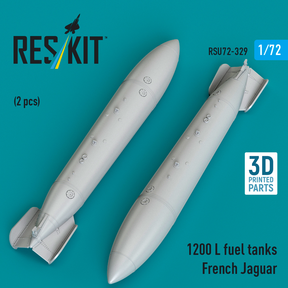 ResKit 1200 L fuel tanks French Jaguar (2 pcs) (3D Printed) (1/72) RSU72-0329