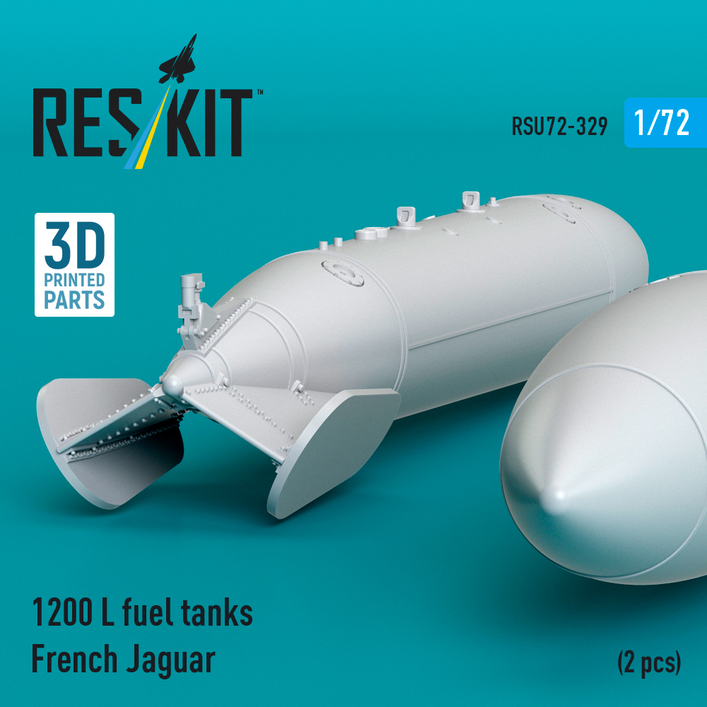 ResKit 1200 L fuel tanks French Jaguar (2 pcs) (3D Printed) (1/72) RSU72-0329 - Image 2