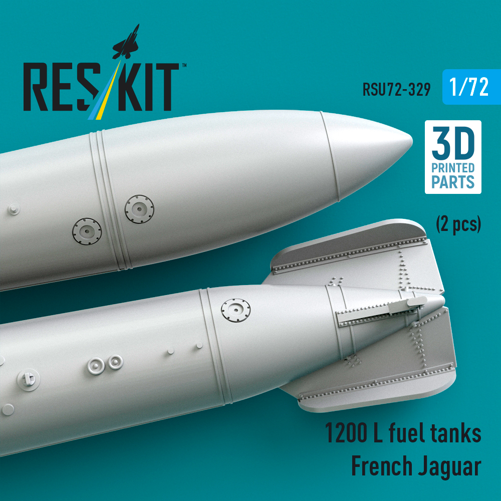 ResKit 1200 L fuel tanks French Jaguar (2 pcs) (3D Printed) (1/72) RSU72-0329 - Image 3