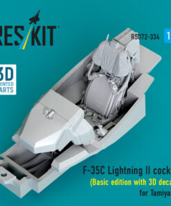 ResKit F-35C Lightning II cockpit (Basic edition with 3D decals) for Tamiya kit (3D Printed) (1/72)) RSU72-0334